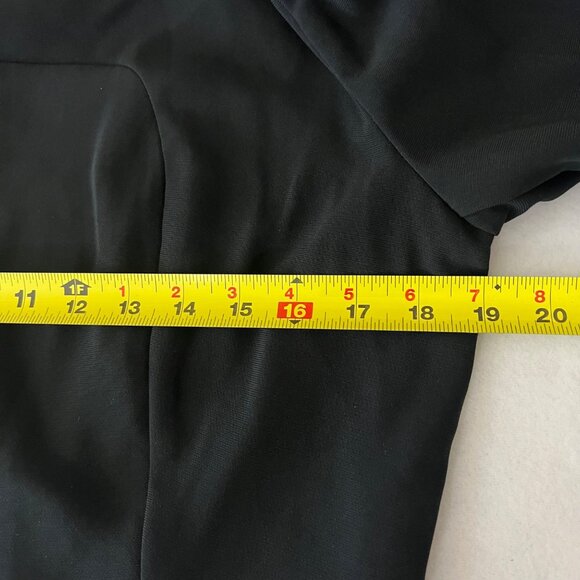 Sergio Hudson Women's Black Long Sleeve Zip Back Midi Sheath Dress Sz Large NWT - Picture 12 of 14